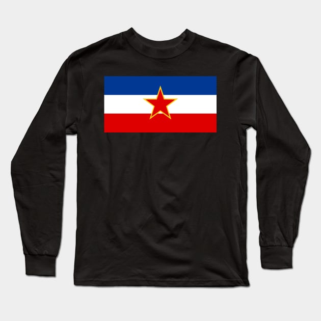 Yugoslavia Flag Long Sleeve T-Shirt by Historia